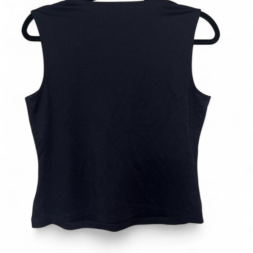 Adrienne Vittadini Ponte Black Stretch Scoop Neck Sleeveless 
Tank Top Size M - Picture 3 of 4